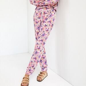 LoveShackFancy Clea Butterfly Waffle Knit Jogger Pant